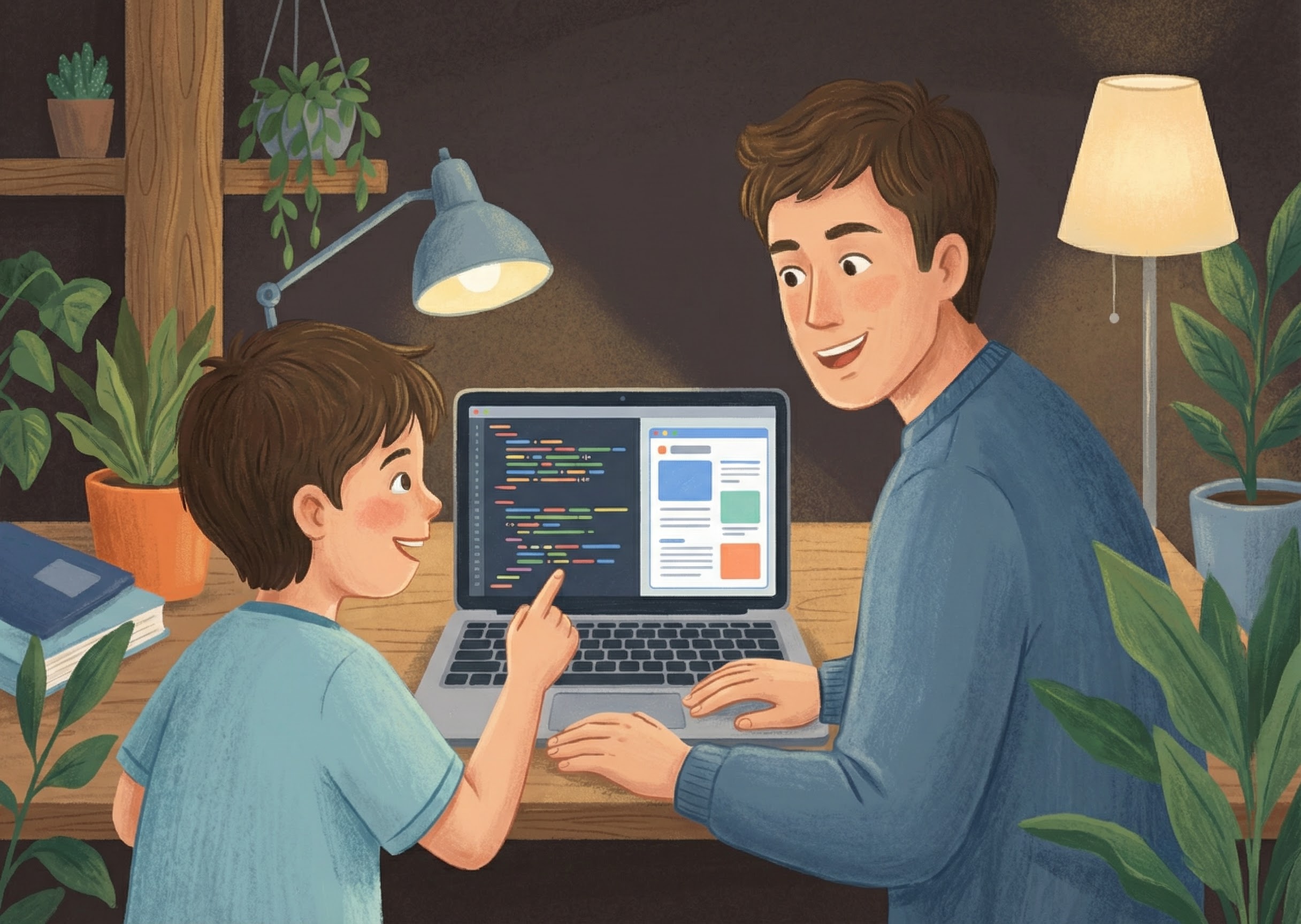 Курс ИИ для детей — ребёнок создаёт проект с наставником в Zoom